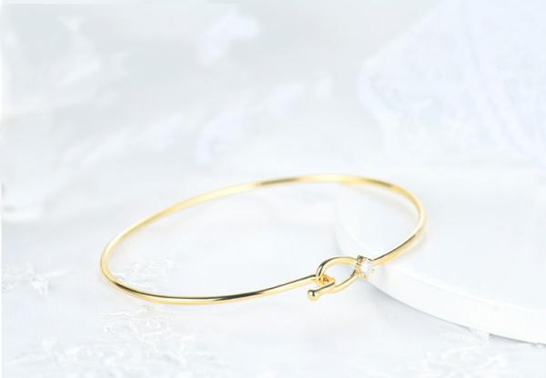 0.07ct 18K Gold Diamond Bangle GDTC 18kt Yellow Gold Bangle Bracelet