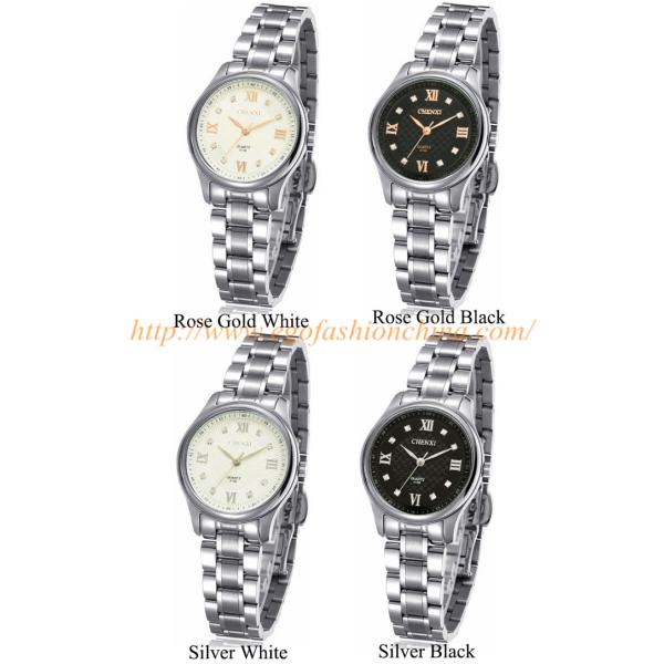 013B Rose Gold Silver Marks Black White Classic Watches Unisex Women Watch Stainless Watch