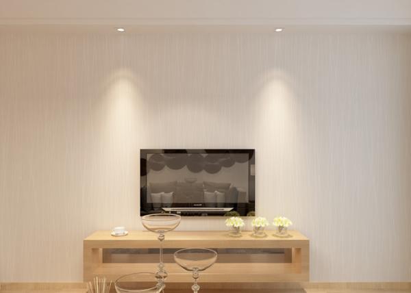 Creamy White Stripes Contemporary Wallpaper for Home , Non Permanent Wallpaper