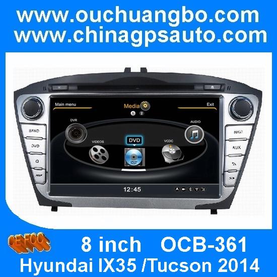 Ouchuangbo Car GPS Sat Navi Headunit for Hyundai IX35 Tucson 2014 DVD 3G WiFi Steering Wheel Control S100 Platform