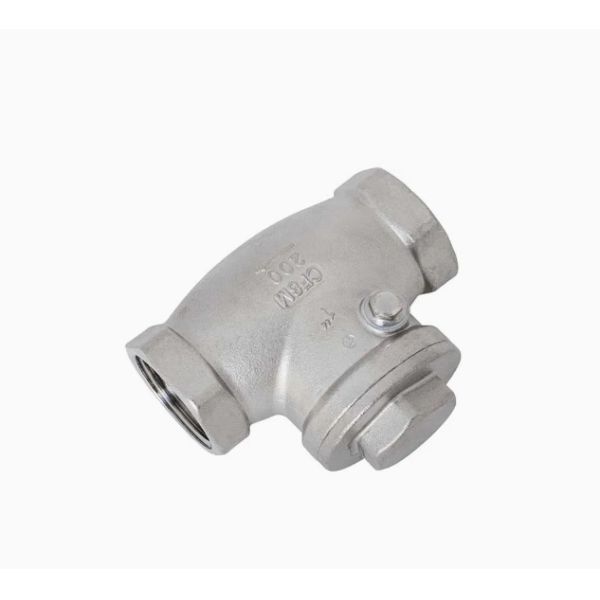 CF8 Industrial High-Pressure Check Valve Water Pipeline Female Threaded Swing Check Valve for Water Oil Gas