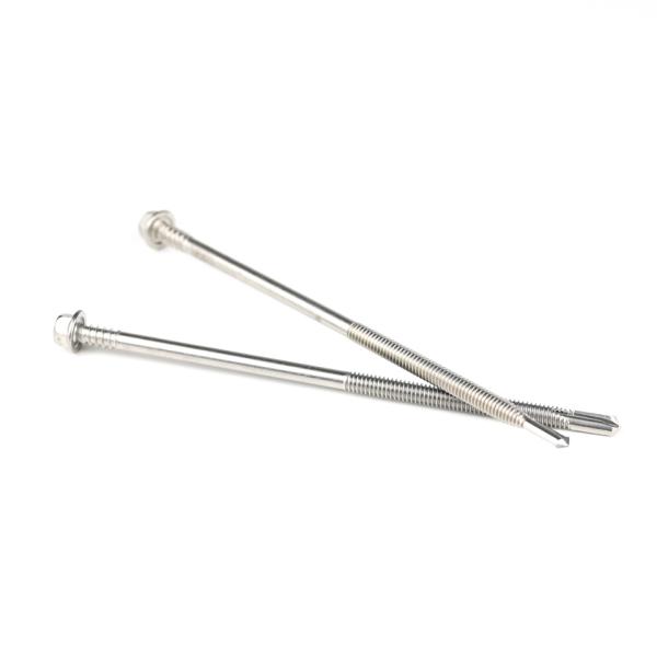 Doble hilo 5.5x138 de acero inoxidable Sus 410 para estructuras de madera