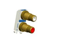 RCA02-001 Phono femenino Jack, conector RCA dual RoHS certificó