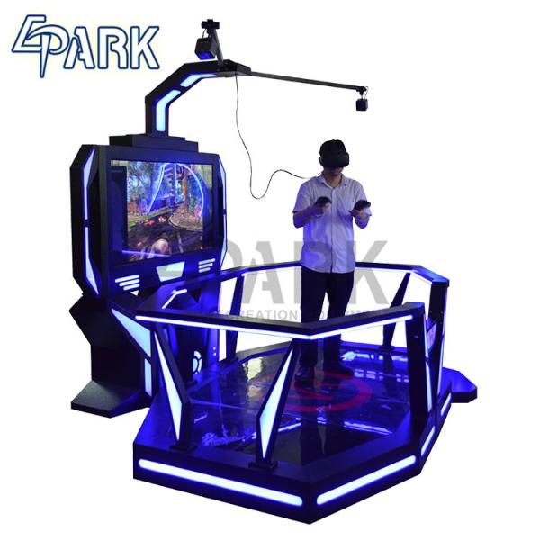 9D virtual reality VR space walking platform EPARK Interactive shooting gun dancing game machine