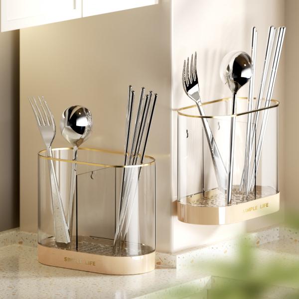 single grid and double grids Kitchen Spoon Fork Chopstick Storage Utensil Holder Organizer