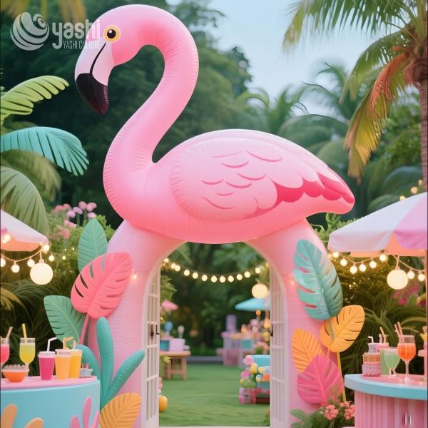 Cartoon Inflatable Arch Balloon Flamingo for Party Wedding Decorations
