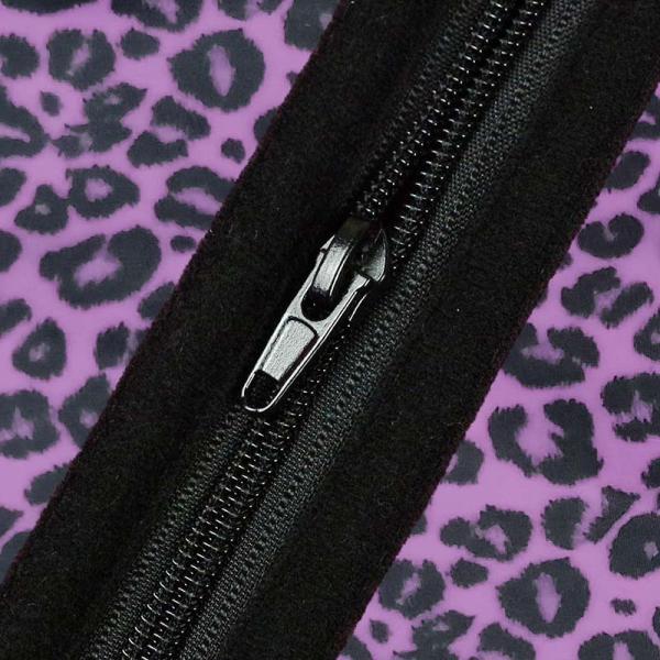 Ремень пурпурного тренера талии молнии латекса леопарда двойной плюс корсет Underbust размера