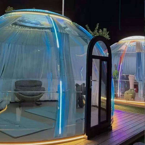 Hotel PC Sheet Full 360 Degree Sound Insulation Flame Retardant Bubble House Dome Tent for Outdoor Events