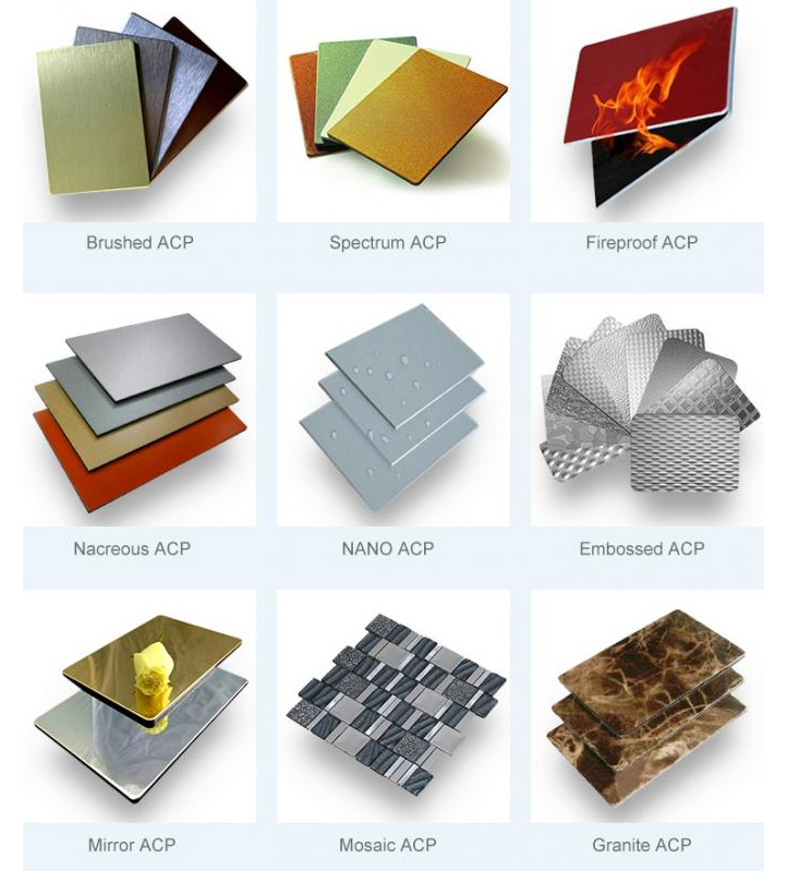 texture en pierre brutte Panneau composite en aluminium de marbre 3 mm 122 cm x 244 cm