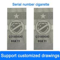 Processo de etiqueta de cigarro com estampagem a quente Etiqueta de vedação de cigarro personalizada