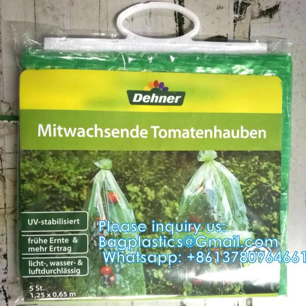 Perforated Tomato Tube Cover Frost Protection Bag Garden Used Cover Tomato Growing Covers Sleeves With Ties