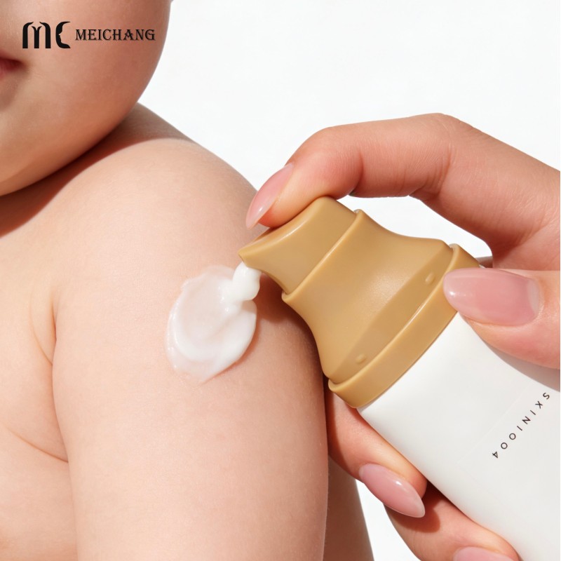 30g 50g 75g Baby Sunscreen Airless Pump Tube with Food Grade PE BPA-Free PCR Eco Packaging