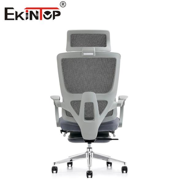 Standard Gray Office Mesh Chair For Back Pain With Casters Headrest Seating