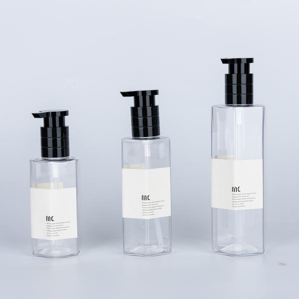 Collar Material PET Plastic 200ml 250ml 300ml Shampoo Bottle for Skin Care Packaging