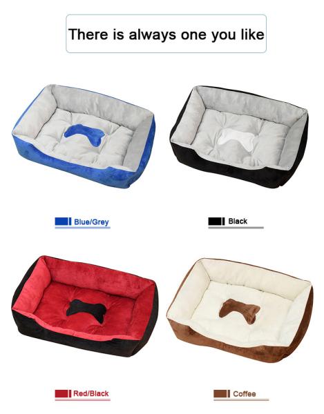 Washable Plush Calming Dog Bed Pet Anti Anxiety Dog Nest Bed XXS-XXL