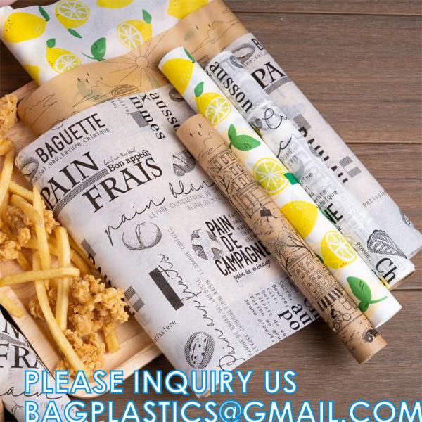Unbleached Deli Wax Paper Sheets For Food, Basket Liners Food Picnic Paper Sheets Greaseproof Deli Wrapping