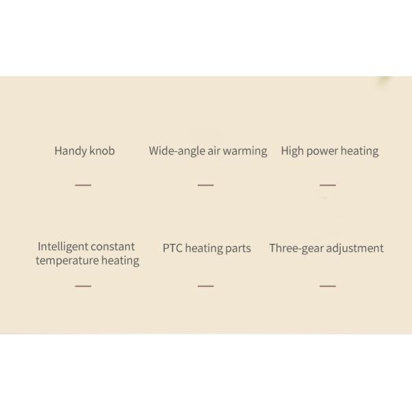 PTC Ceramic Element 900W Mini 3S Fast Heating Electric Heater Fan for Cold Winter
