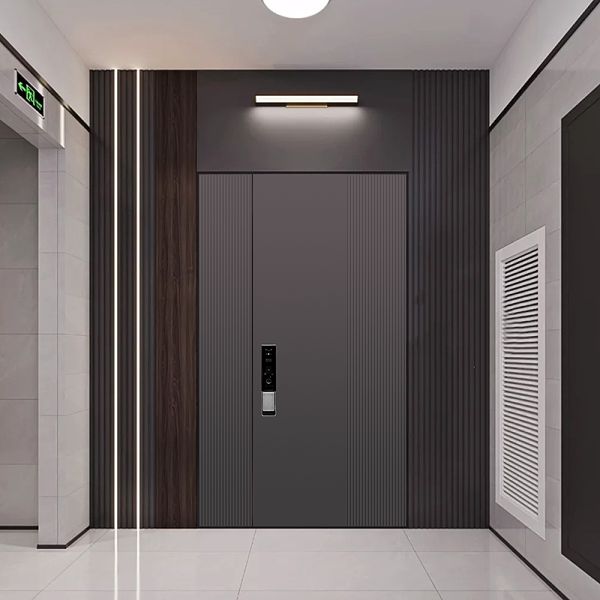 Custom Color Polymer Apartment Security Door Sunproof External Metal Security Door