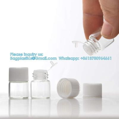 Glass Essential Oils Sample Bottles With Black Caps For Essential Oils, Perfumes & Lab Chemicals 30ml Measuring Cup