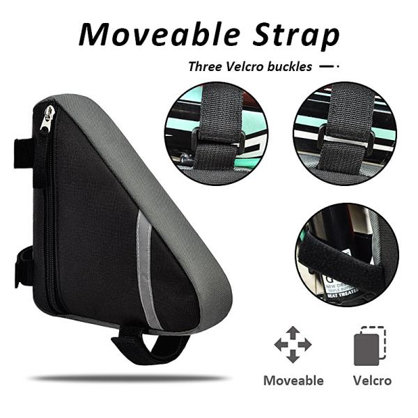Road 	Bike Phone Bag Handlebar Holder Saddle Pouch Bag Moveable Strap 18x4.5x19CM