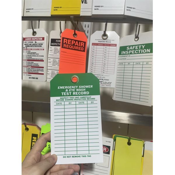 Customized Logo Waterproof High Visibility Plastic Safety Tag for Lockout Tagout Safety Identification