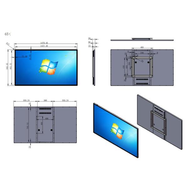 65 дюймовый сенсорный экран 3840*2160 разрешение с Windows 11 OS X86 I3/I5/I7