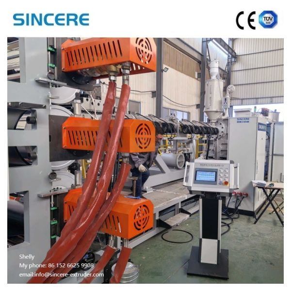Semi-automatic Plastic Sheet Extrusion Machine for 3-30mm Plate Thickness with PP, PE, ABS Materials
