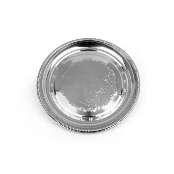 SGS 50cm Large Round Stainless Steel Tray