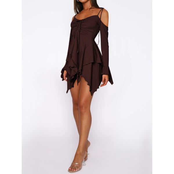 Rencontres Robes à collier solide Robe de mariée classique Robe de mariée