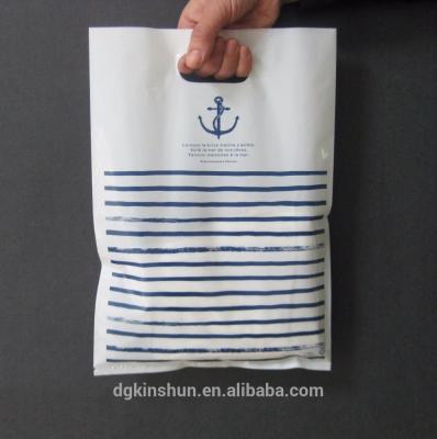 A mão reforçou o saco cortado de compra imprimindo personalizado descartável reciclado de Logo Plastic
