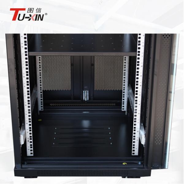 Home Rolling 19 Inch Server Rack Radiation Protection Good Heat Dissipation