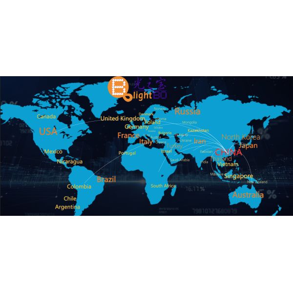 Ultra Red/White/Blue 4 Digit 14 Segment Customized Alphanumeric LED Display