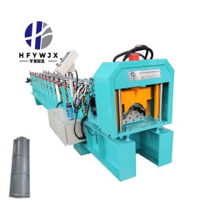 High Output 310mm Width 14 Row Molding PLC Control Ridge Tile Machine for Roof Ridge Roll Forming