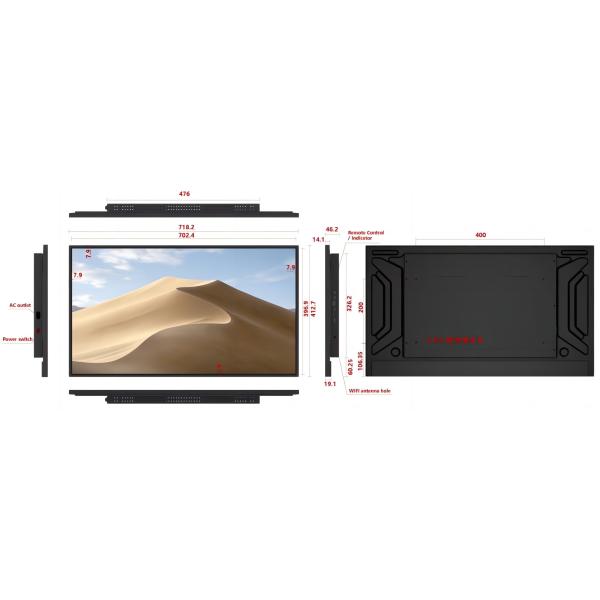 32 ресторана доски 1920x1080 меню цифров дюйма шатон на открытом воздухе крытого тонкий