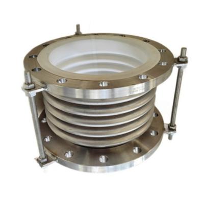Stainless Steel 304 PTFE Lined Metal Expansion Joint ANSI Flange
