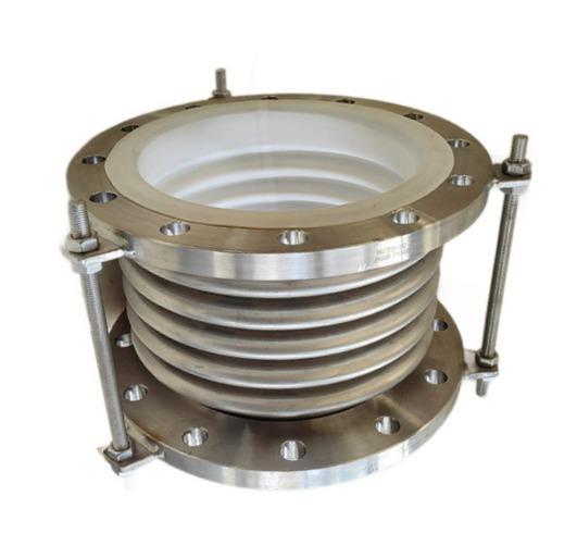 Stainless Steel 304 PTFE Lined Metal Expansion Joint ANSI Flange