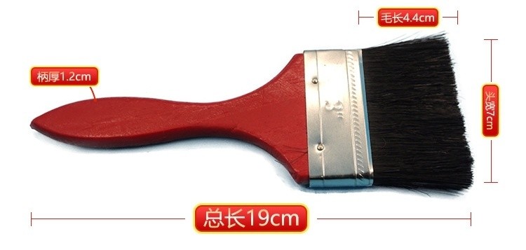 Shipping Cost Bristle Paintbrush Wooden Handle Paint Brush with Stainless Steel Ferrule