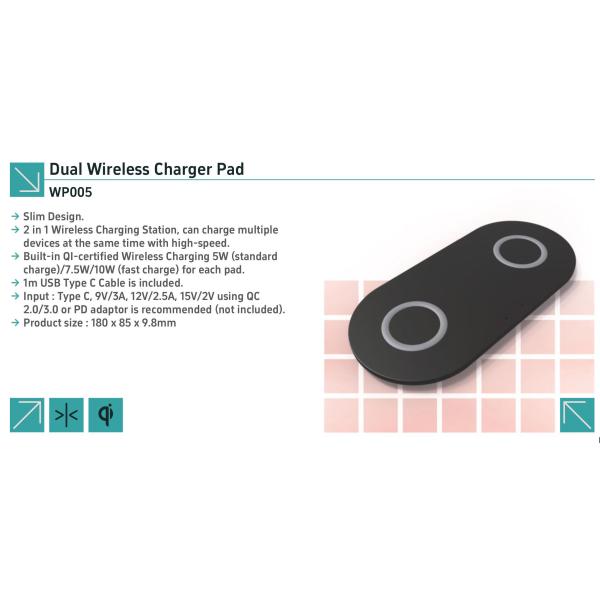 2025 Hot Offer Dual Fast Wireless Charger Pad Wireless Stand