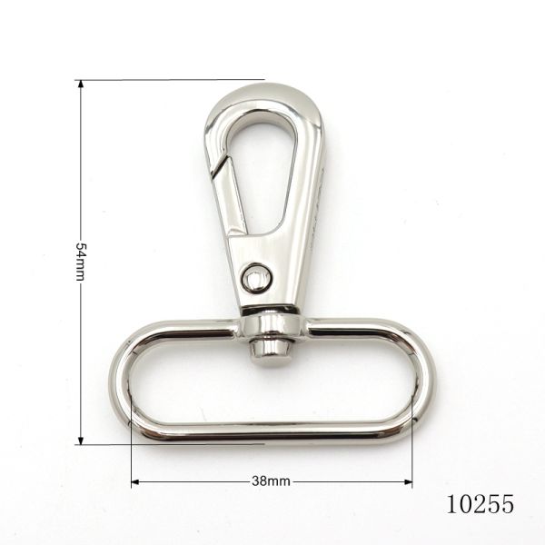 Nickel Logo Engraved Nickel Swivel Snap Hook Metal Hooks For Handbag Fittings