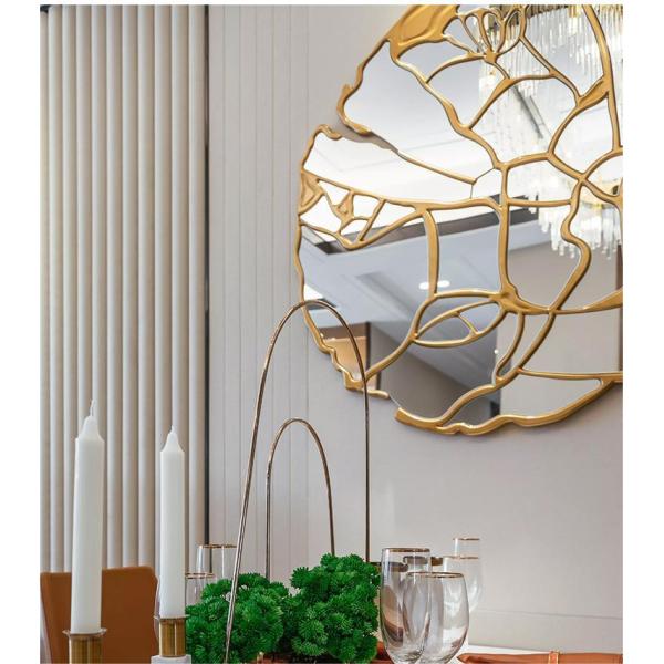 Full Length Hanging Brushed Brass Mirror 100x200cm Decorative