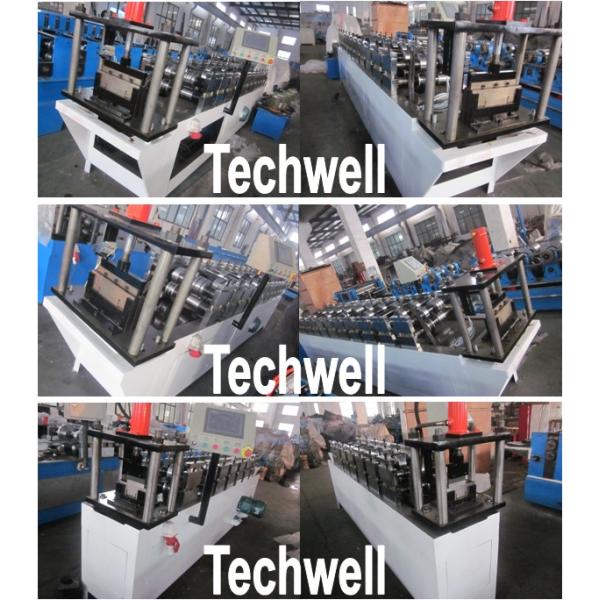 Rollo de alta velocidad de la forma de 4KW Omega que forma la máquina para el listón de acero de Omega