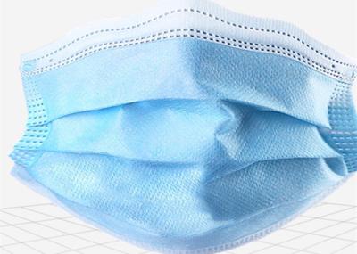 Civil Earloop 3 Ply Disposable Face Mask , Anti Virus Disposable Blue Mask