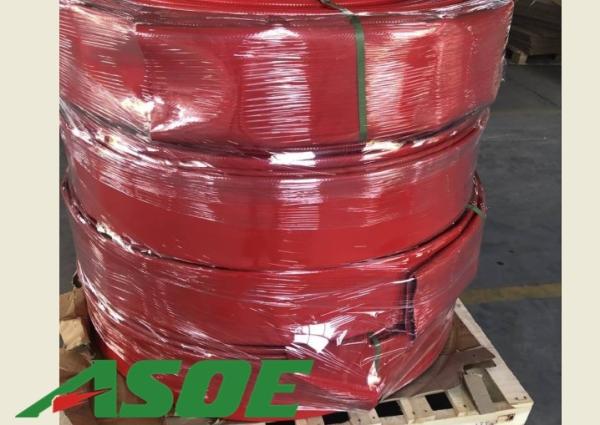 1 Inch - 10 Inch Red Layflat Hose Durable Retains Flexibility Maximum Flow