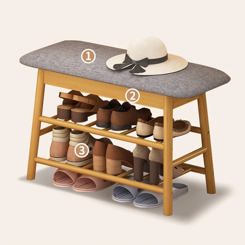 Shoe Rack Entryway Simple Organizer with 2 Tier Storage Good Load Bearing for Hallway Living Room