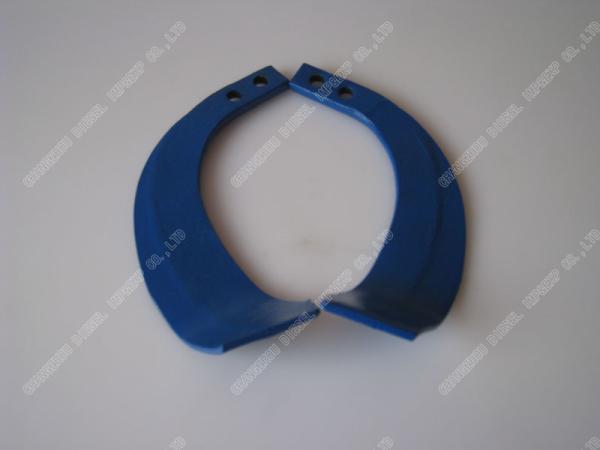 0.5Kg-0.6Kg 581 681 Rotary Tiller Blades For Tractor Double Hole Blue Colorful