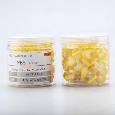 Cápsulas de filtro de seringa PES para pré-filtração de água 0,22 μm 13 mm