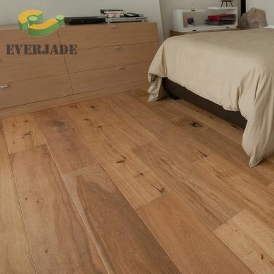Piso de madeira de engenharia de três camadas liso Walnut Branco Carvalho Vermelho piso de engenharia