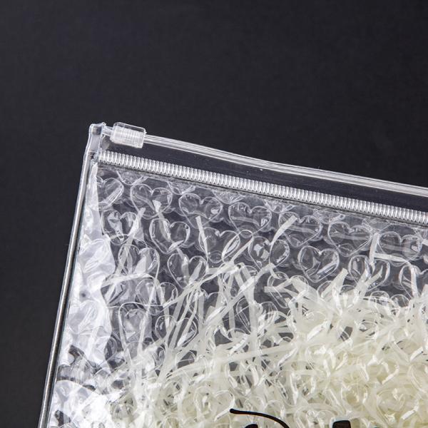 Customized Logo Clear Transparent Plastic Pvc Eco-Friendly Recycle Bubble Zipper Bag