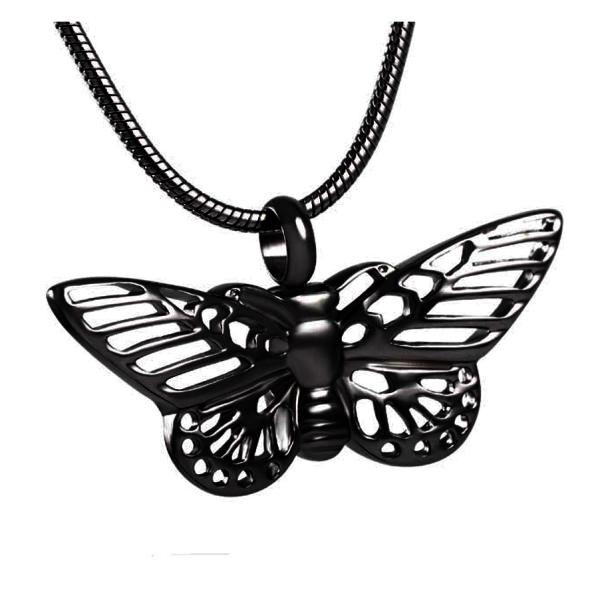 Pet Ashes Pendant Necklace Beautiful Butterfly Cremation Jewelry for Animal Ashes