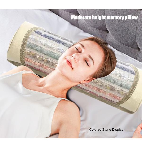 Memory Foam Massage Pillow with 7 Color Rainbow Chakra Battery Capacity 3.7V 2000mAh
